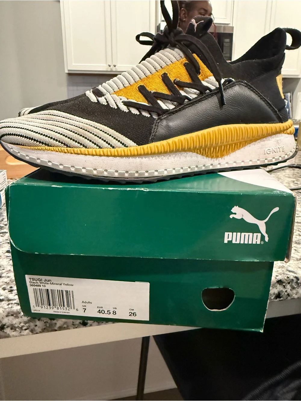 Puma Black and Yellow Modern Runner Sneaker